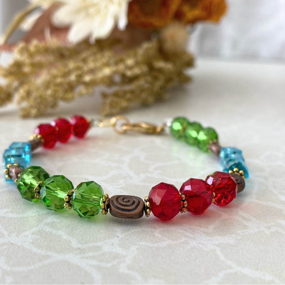 Colorful Crystal Beaded Bracelet